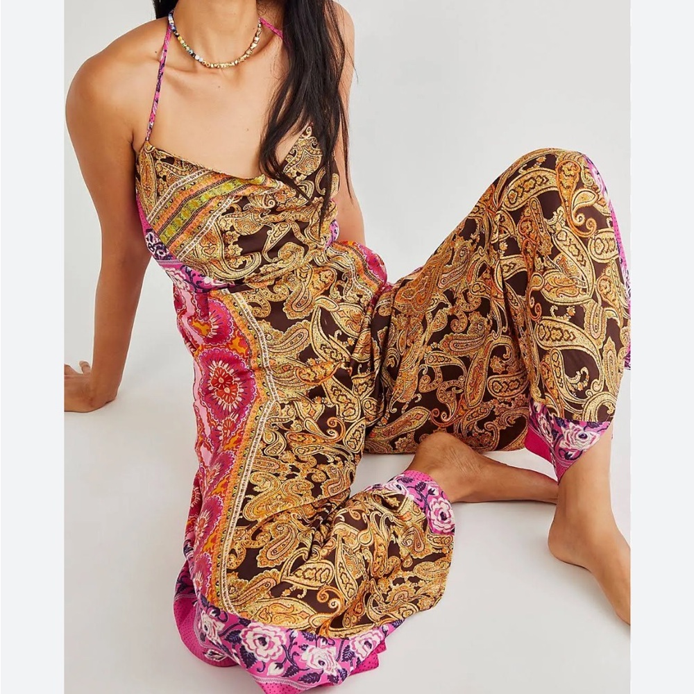 Free People Multicolor Paisley Jumpsuit